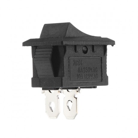 10pcs Rocker Switchs Copper Boat Rocker Switch 2-Pin Plastic Button ON/Off SPST